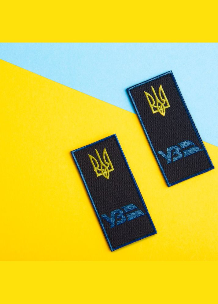 Набор шевронов 2 шт на липучке погон "УЗ" Погон Укрзализныця и Лого Укрзализныця, вышитый патч нашивка IDEIA (291451422)