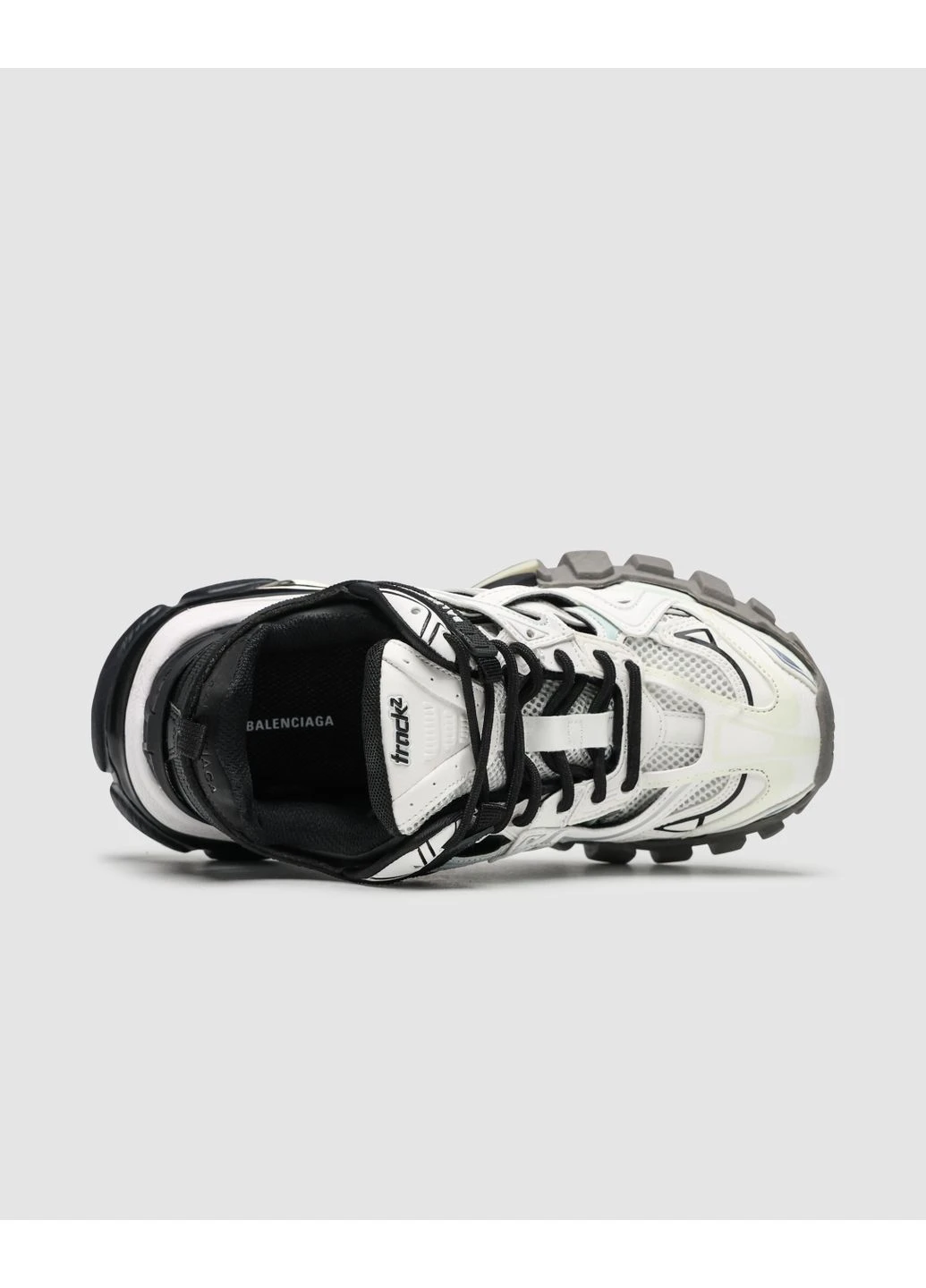 Белые демисезонные кроссовки мужские balenciaga track 2.0 black/white баленсиага трек белые No Brand
