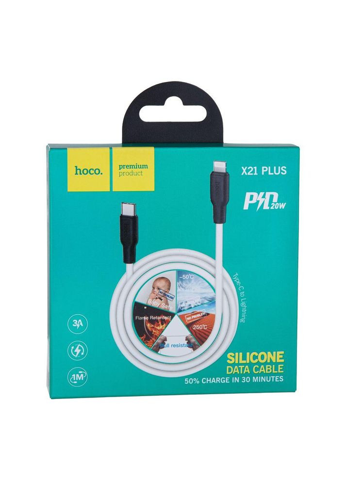 Кабель для зарядки Lightning Type-C для iphone / дріт, шнур тайп сі на лайтнінг зарядний кабель для айфона 1м Hoco (334295142)