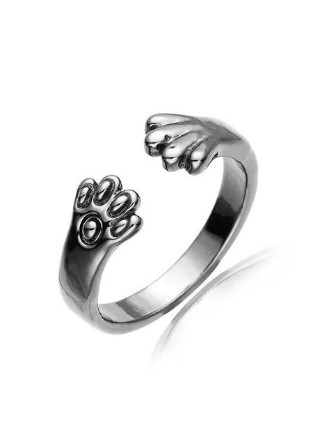Женское кольцо в форме лапки кошки кота котика размер регулируемый Золотистое Fashion Jewelry (285110549)