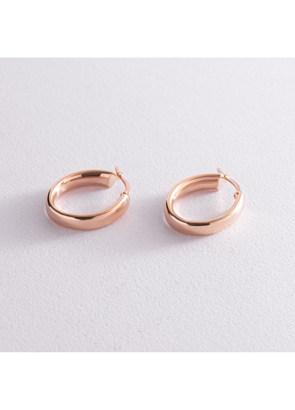 Овальные серьги в красном золоте с07858 Oniks (362138902)