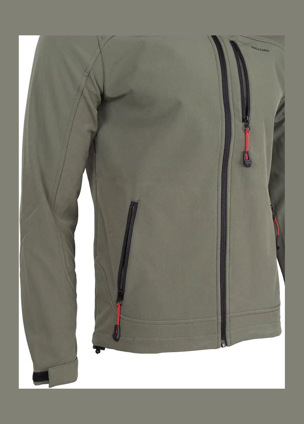 Оливковая демисезонная куртка hallyard aksel olive No Brand