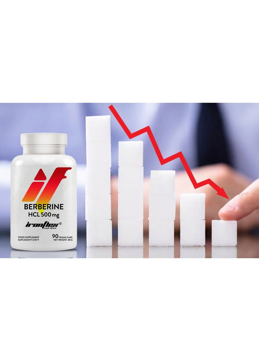 Берберин Berberine Extract HCL ( 500 mg) 90 tabs Ironflex (368775011)