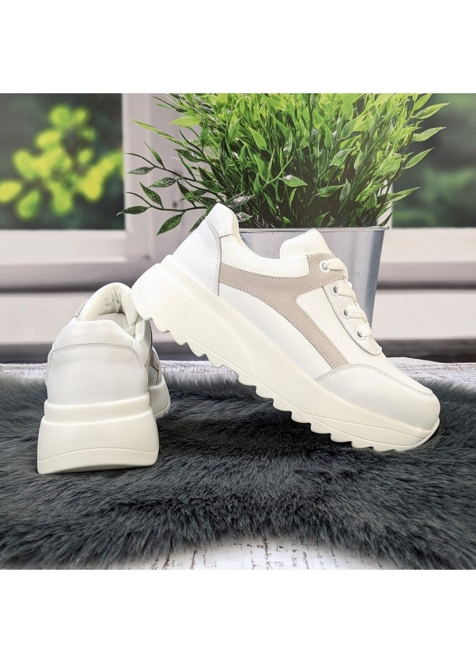 Кроссовки женские Hengji белые демисезоны (320171377)