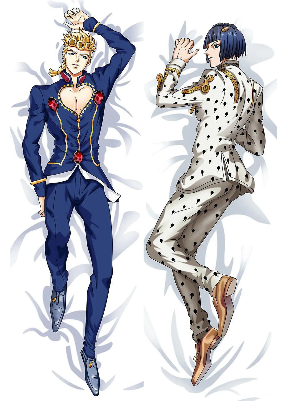 Подушка дакимакура двухсторонняя Bruno Buccellati & Giorno Giovanna - JoJo's Bizarre Adventure 100см No Brand (327842669)