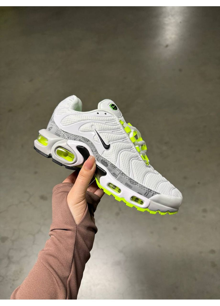 КРОСІВКИ ЖІНОЧІ NIKE TN WHITE ELECTRIC НАЙК АІР МАКС ТН ПЛЮС No Brand білі демісезони (368884512)