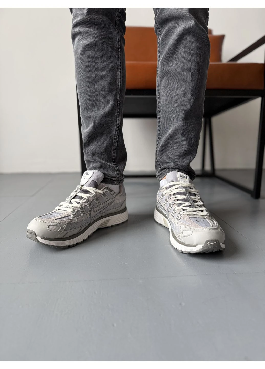 Білі кросівки чоловічі nike p-6000 grey white gore-tex найк п-6000 білі демісезон No Brand