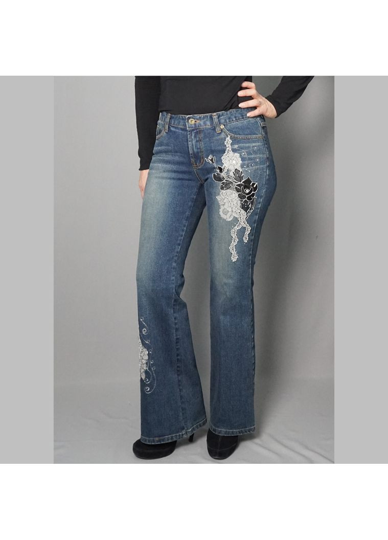 Жіночі вінтажні клешені джинси Синій Tantra - (364315609)