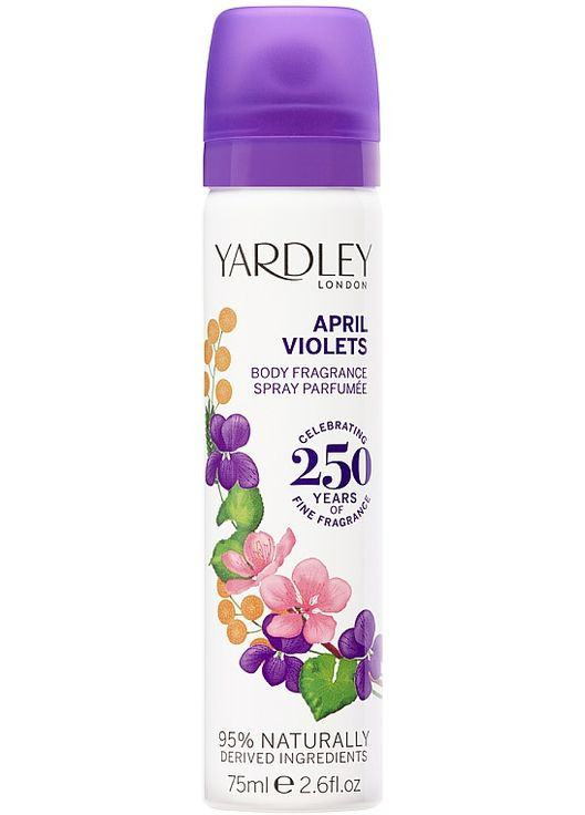 Дезодорант April Violets Body Spray 75ml (580229-30525) Yardley (368663564)