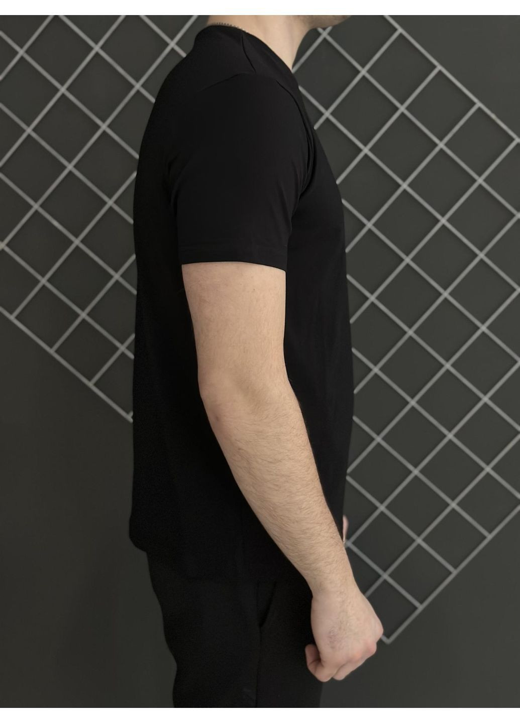 Черная мужская футболка черная флаг украины No Brand