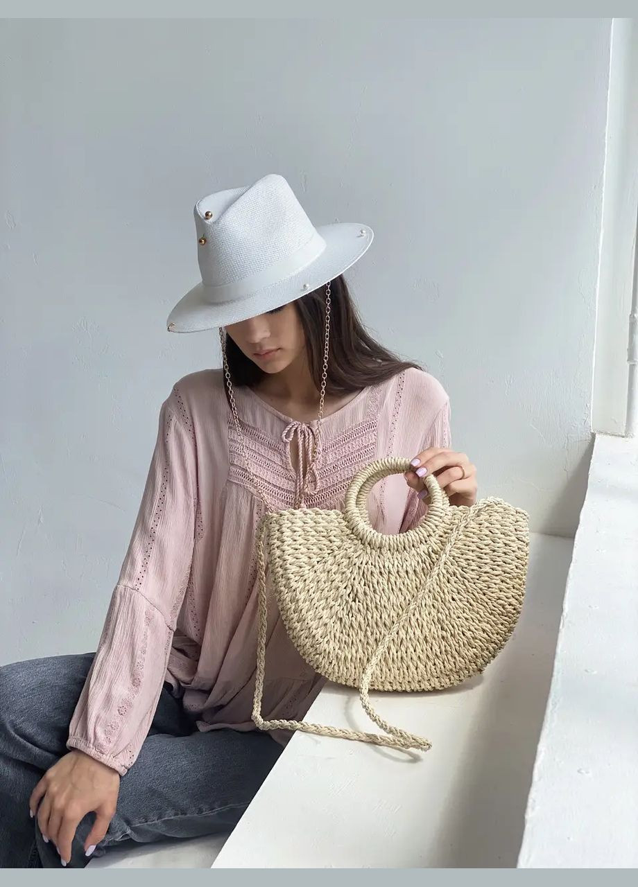 Плетена сумка жіноча молочного кольору D.Hats (285710721)