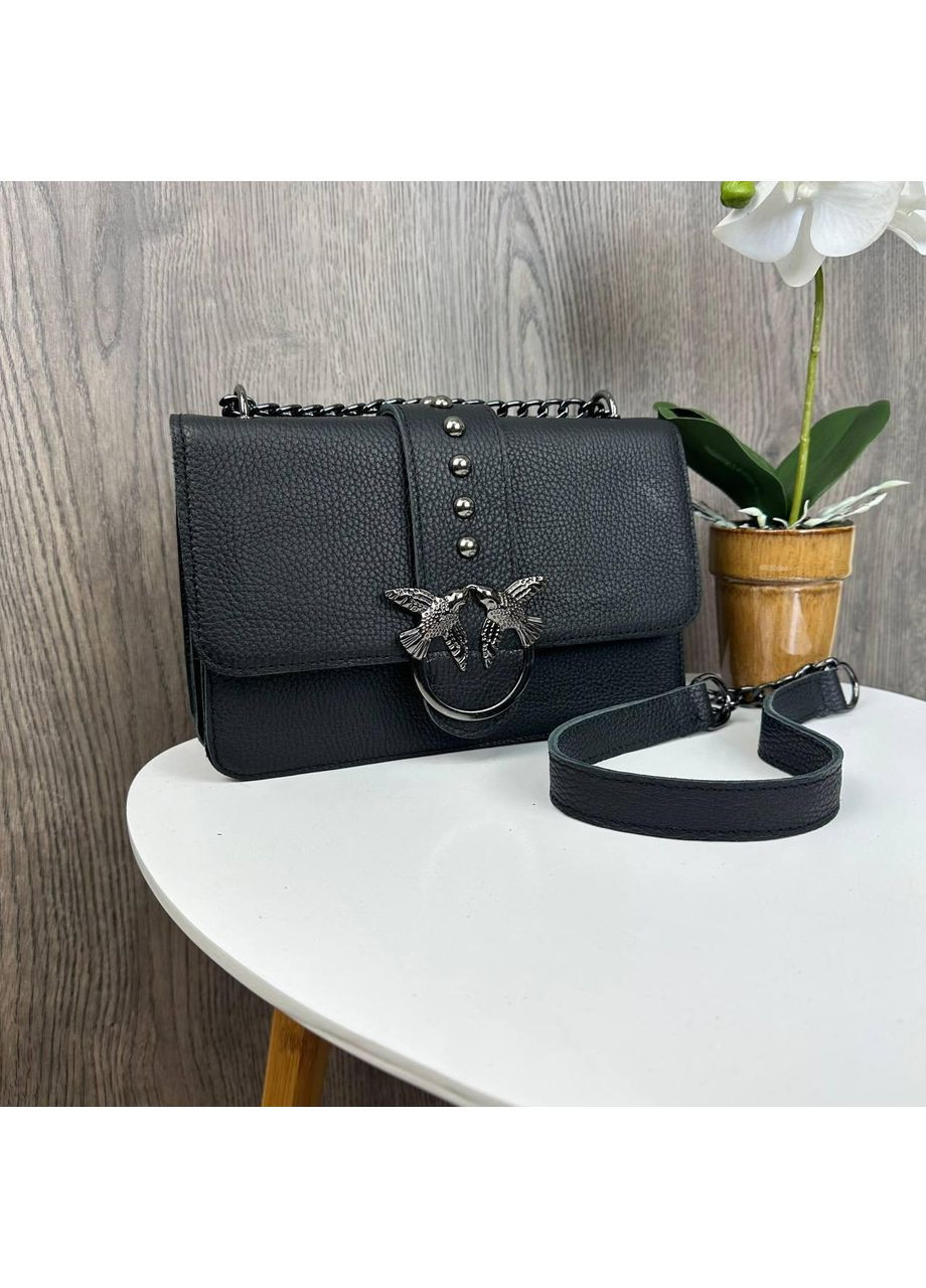 Жіноча міні сумочка з пташками клатч із натуральної шкіри ProDobro (363259906)