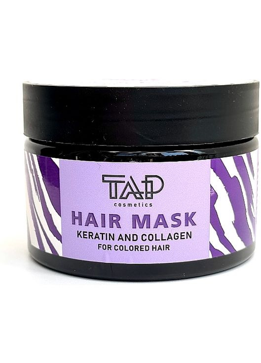 Маска для фарбованого волосся з кератином і колагеном Hair Mask 200ml (1366149-13829510) TAP Cosmetics (369135977)