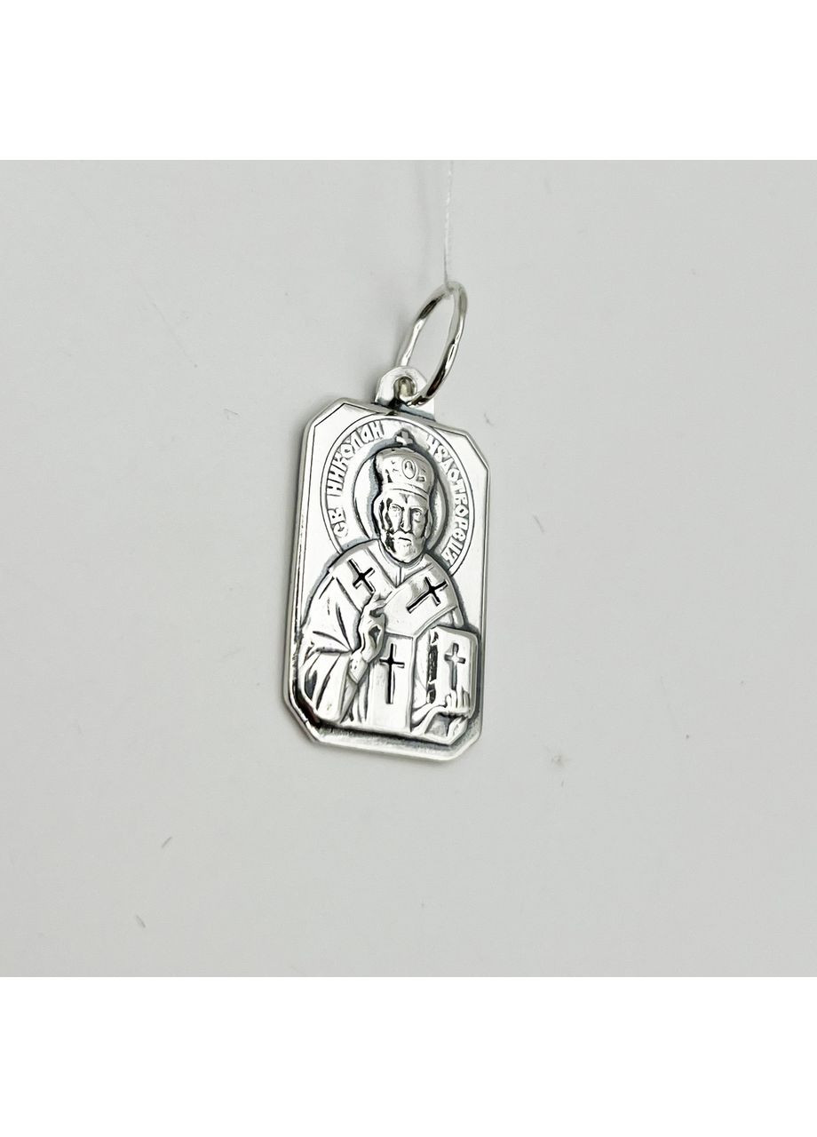 Православна ладанка срібна "Святий Миколай Чудотворець" 3,8 г No Brand (369736858)