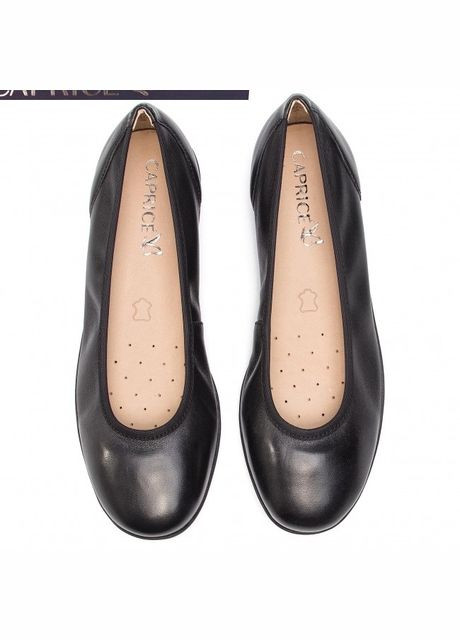 Caprice Шкіряні туфлі чорного кольору на танкетці чорний з натуральна шкіра, — демісезон (303727799)