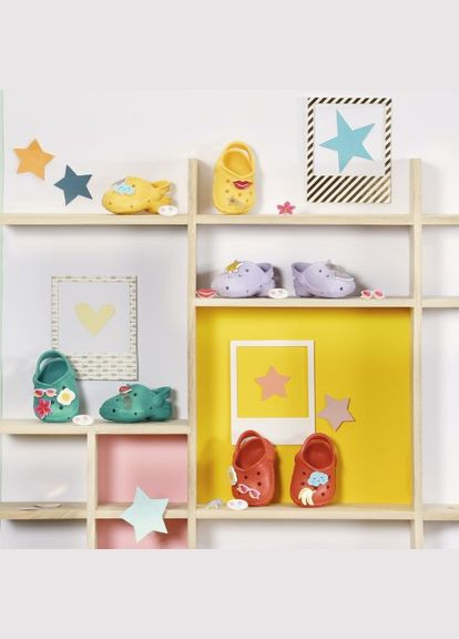 Взуття для ляльки САНДАЛІ ЗІ ЗНАЧКАМИ (на 43 cm, зелені) BABY born (315153721)