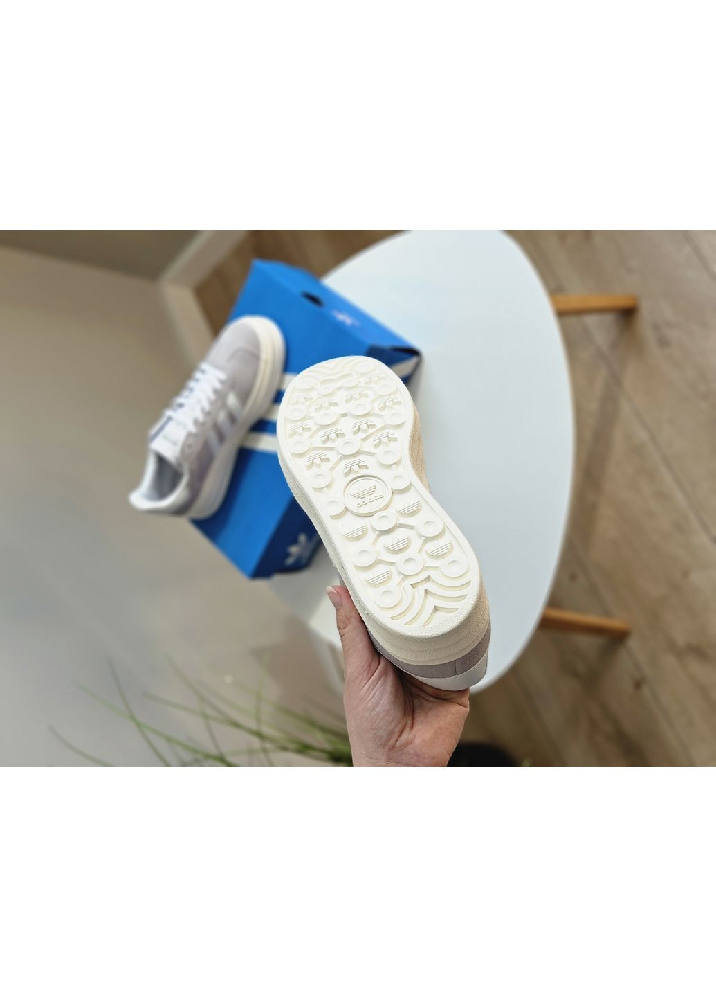 Кроссовки женские Adidas Gazelle Bold Platform Grey White | Адидас Газель серые No Brand серые демисезоны (363026431)