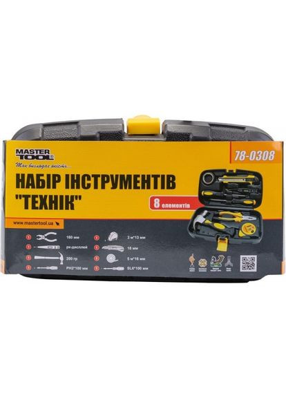 Набір інструменту GM "Технік" 8 елементів (78-0308) Mastertool (320576390)