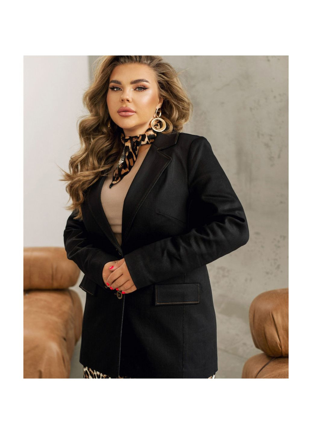 Черный женский пиджак Liton - всесезон