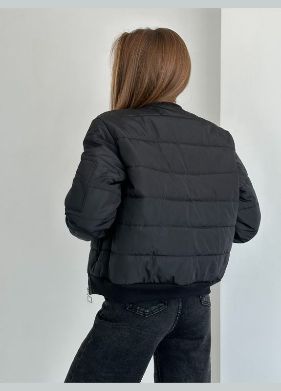 Черная демисезонная куртки ISSA PLUS SA-482