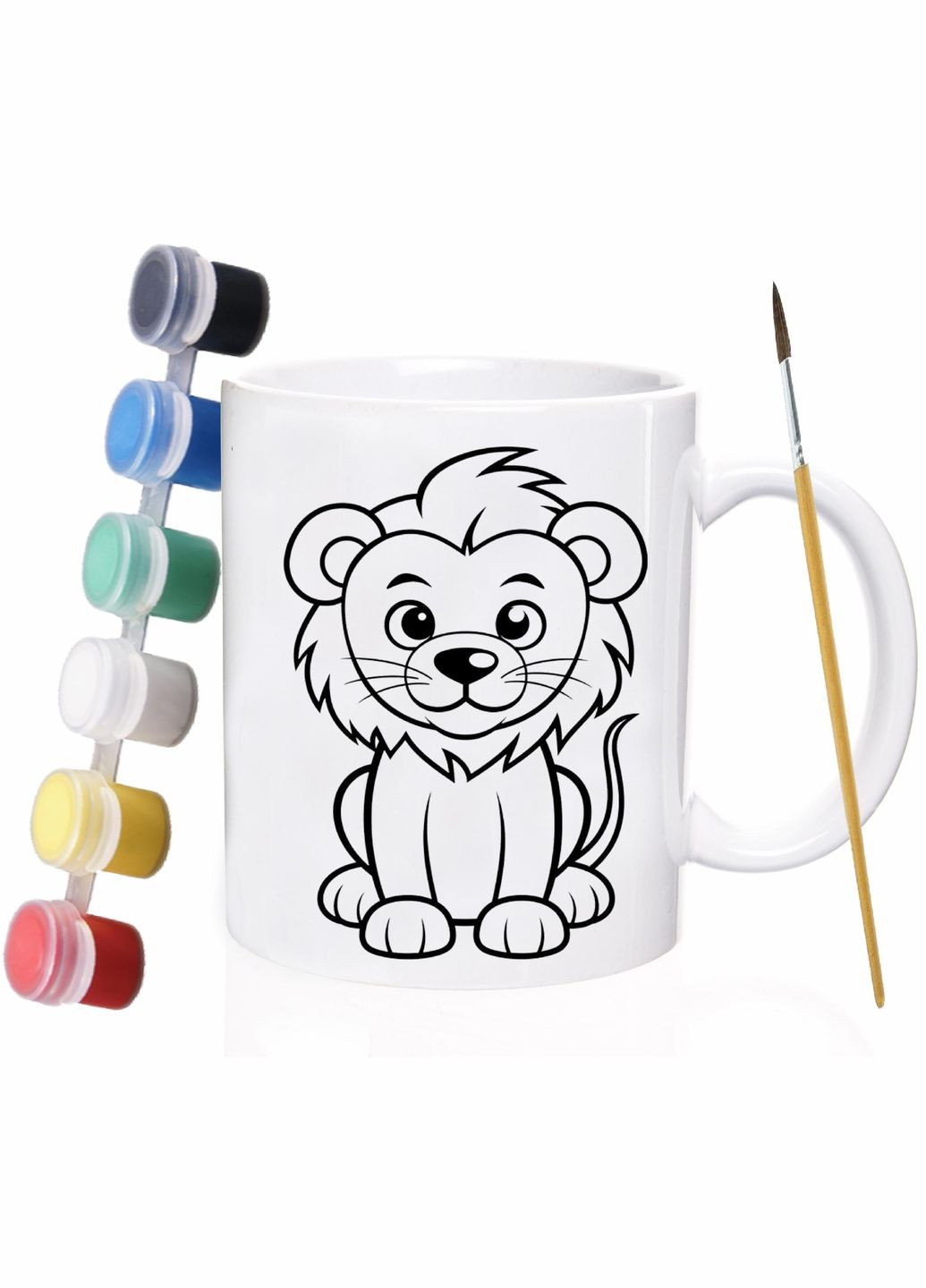 Набір для дитячої творчості Черепашка та Лев #01 / розмальовка для дітей / 330 мл біла No Brand (316121137)