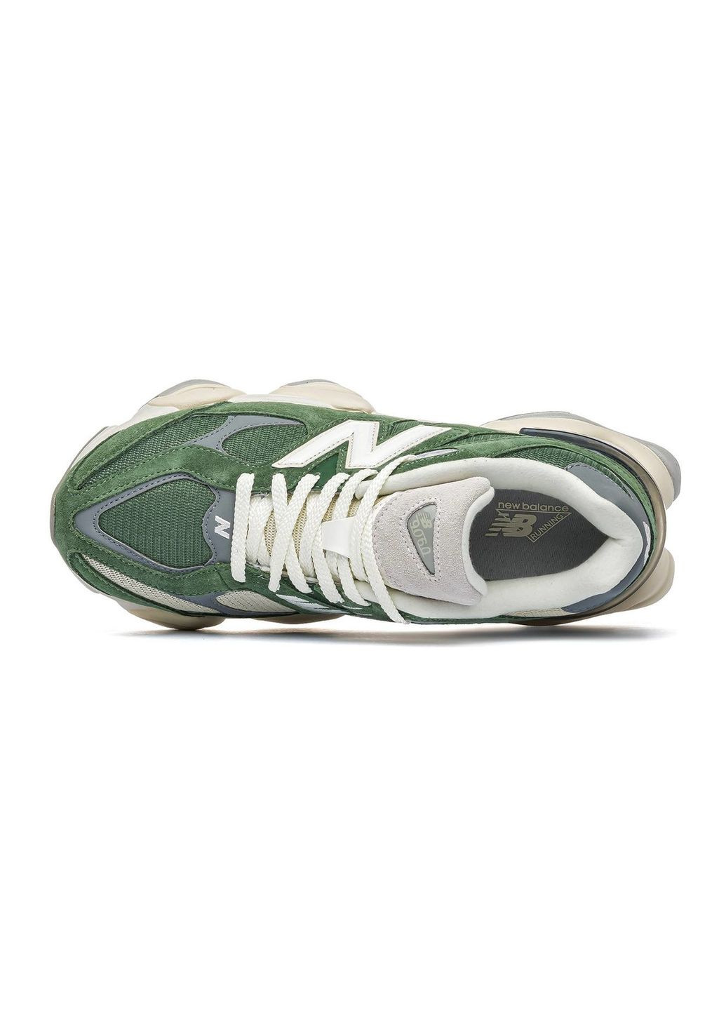 Зеленые демисезонные кроссовки мужские, white green вьетнам New Balance 9060