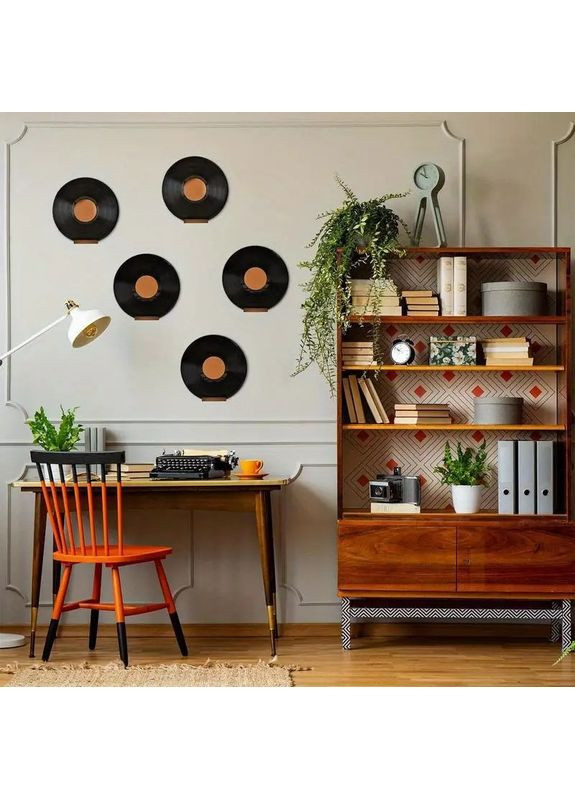 Дерев'яна полиця для зберігання вінілових пластинок No Brand (366303600)