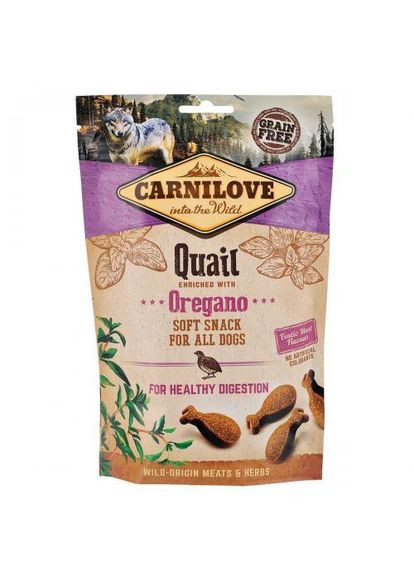 Ласощі Dog Semi Moist для собак, перепілка та орегано, 200 г Carnilove (362579755)