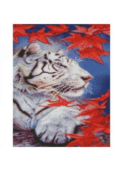 Алмазная мозаика "Белый тигр" 30х40 см Strateg (361418494)