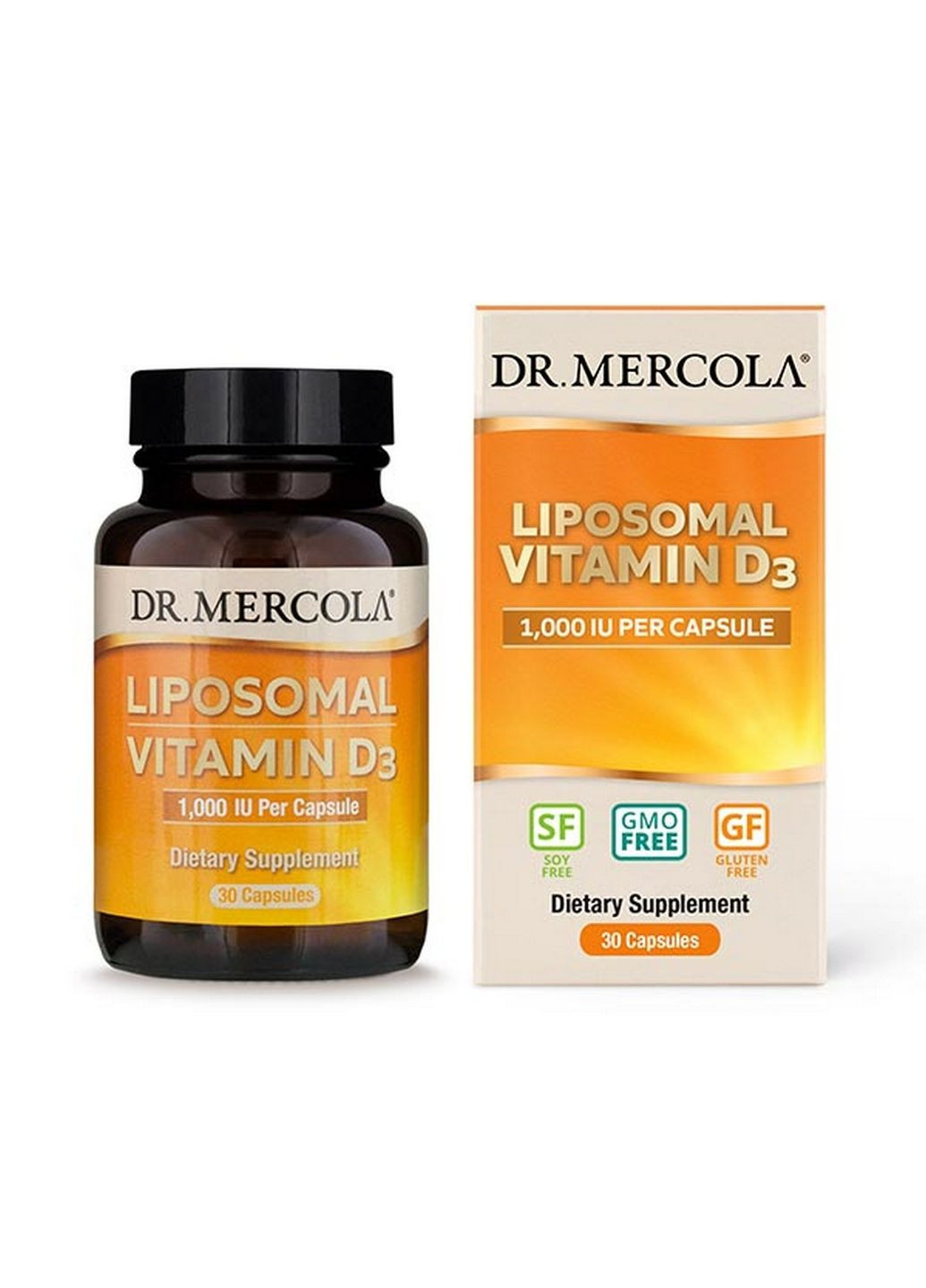 Витамины и минералы Liposomal Vitamin D3 1000 IU, 30 капсул Dr. Mercola (293480281)