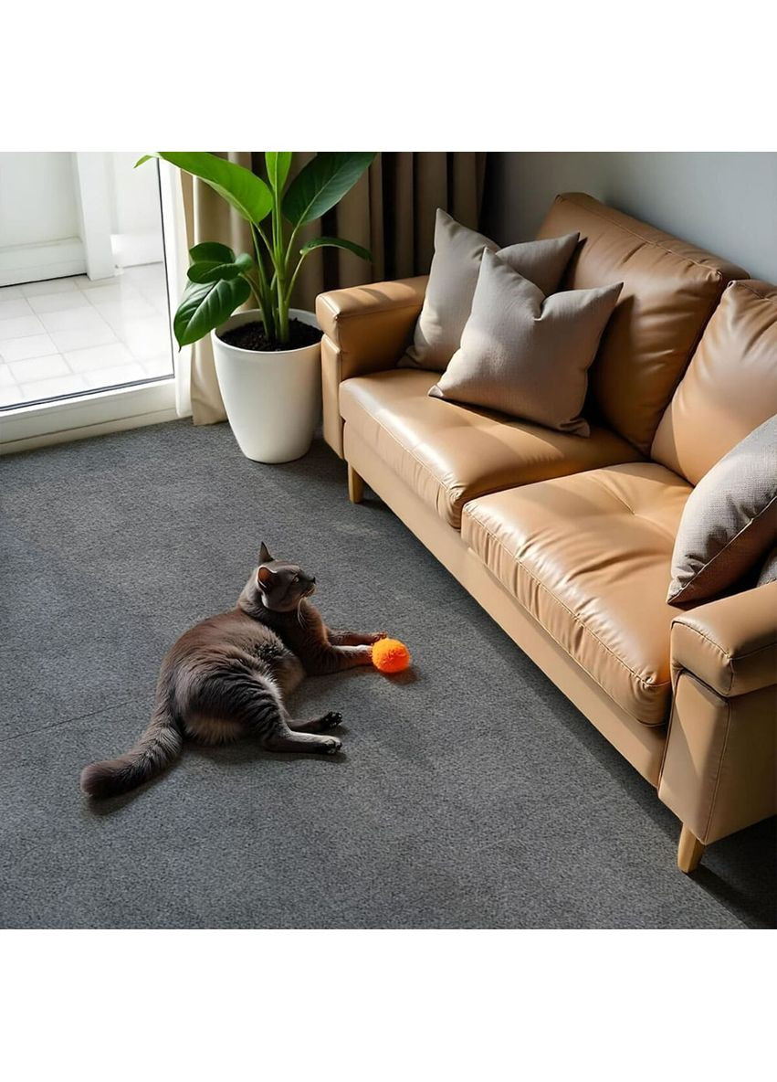 Плитка ковролінова з TPR основою багаторазова темно-сіра 300х300х4мм SW-00002801 Sticker Wall (362115011)