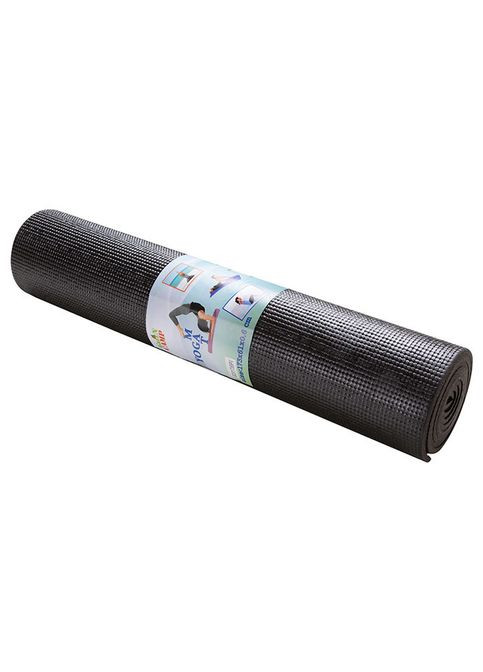 Йогамат, килимок для фітнесу, GreenCamp, 6мм, PVC. Чорний Green Camp (361932416)