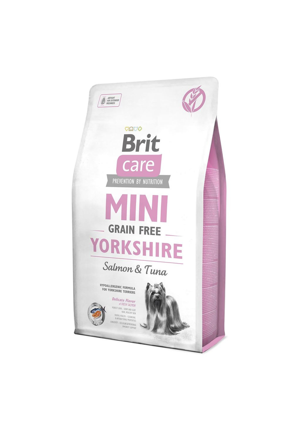 Сухий корм для дорослих собак породи йоркширський тер'єр Sensitive Grain Free Yorkshire 2 кг Brit Care (279564336)