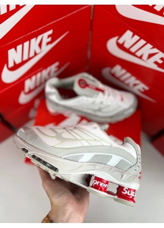 Червоні кросівки grey white red (розмір ) No Brand x Supreme Shox Ride 2 SP