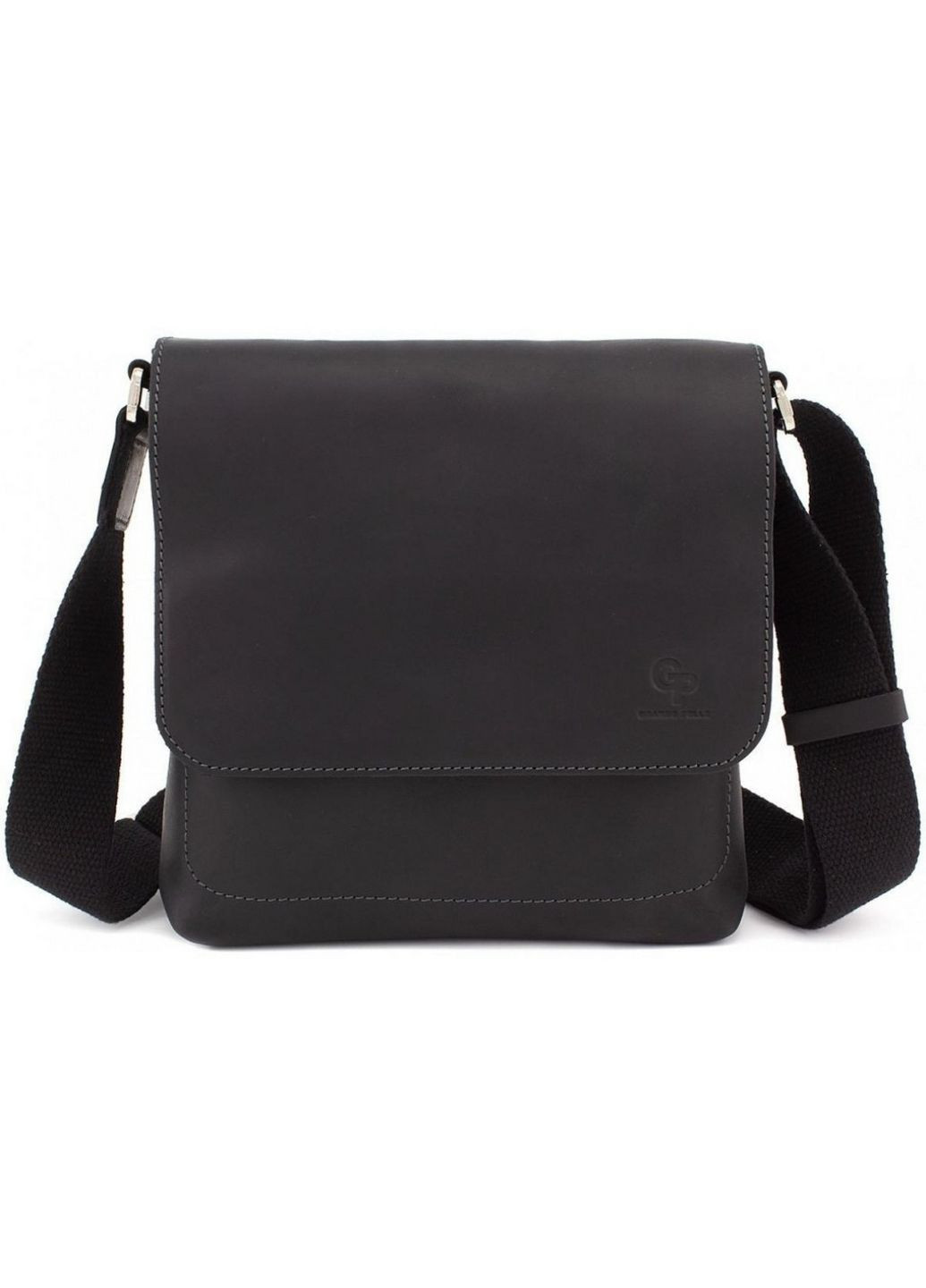 Чоловіча шкіряна сумка через плече 22х22х5.5 см Grande Pelle (315874427)