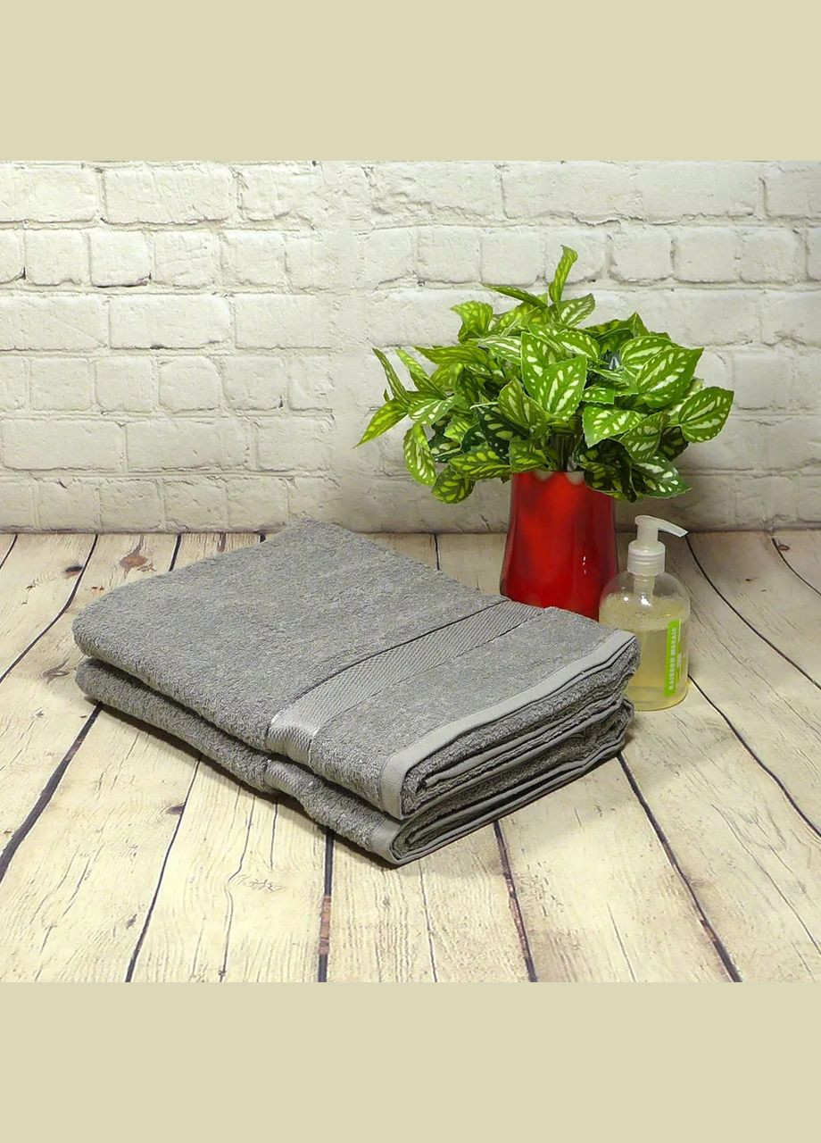 Aisha Home Textile рушник махровий aisha — сірий 70*140 (400 г/м²) сірий виробництво -