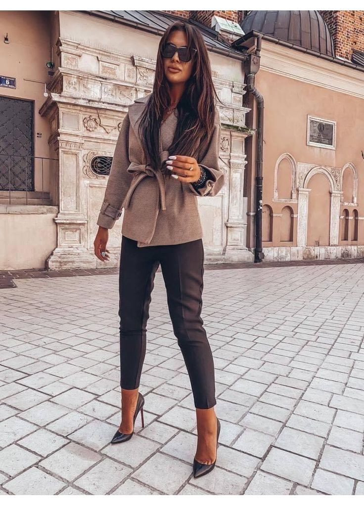 Коричневая женский жакет из турецкого кашемира елка No Brand