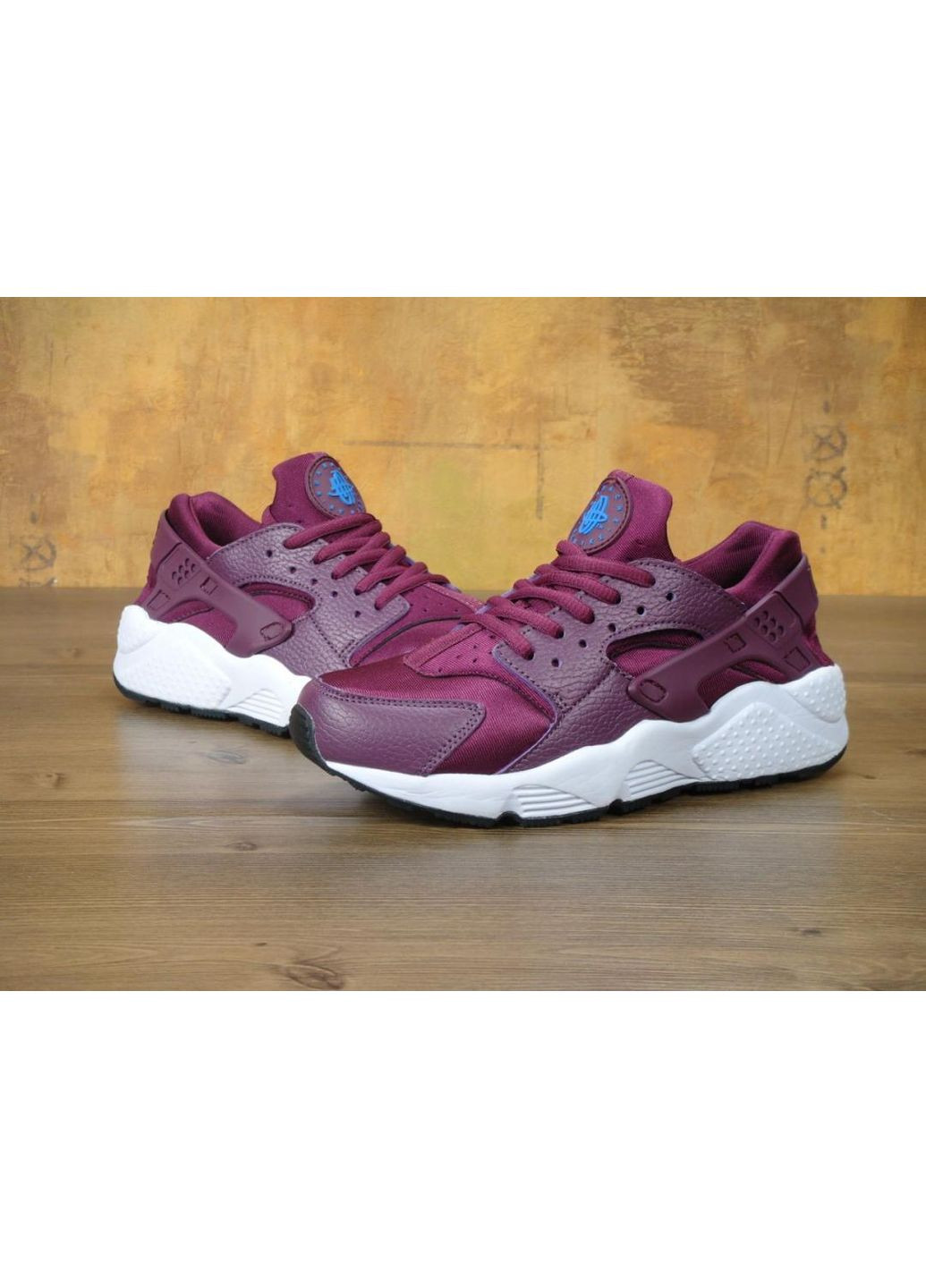 КРОССОВКИ ЖЕНСКИЕ NIKE HUARACHE BORDO НАЙК ХУАРАЧИ No Brand бордовые демисезоны (368883817)