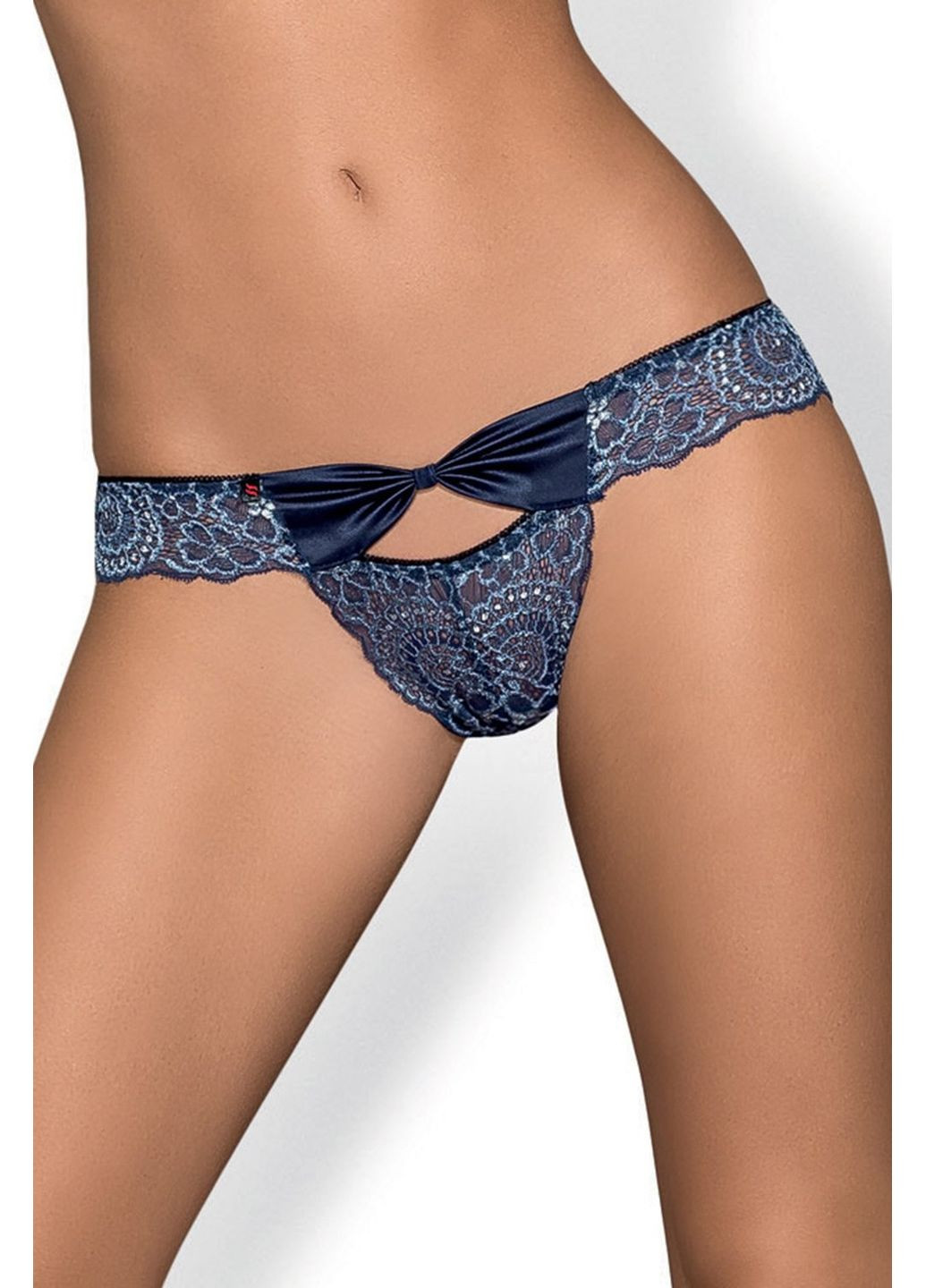 Темно-синий демисезонный кружевные трусики auroria Obsessive