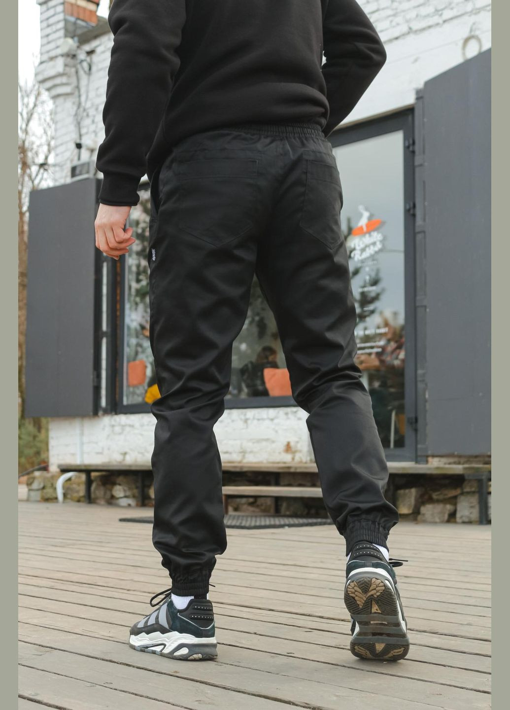 Черные демисезонные брюки No Brand