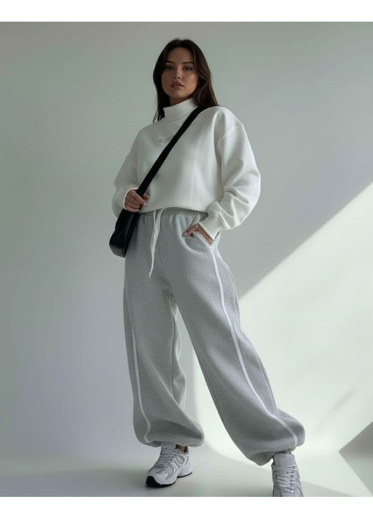 Женские объёмные зимние брюки с лампасами Nositi 1891-13Х (369971287)