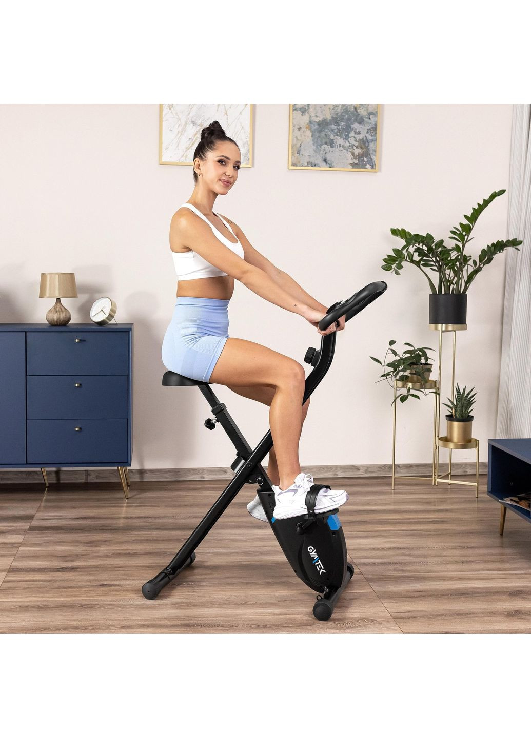 Велотренажер FX800 магнітний складний з еспандерами Gymtek (361952846)