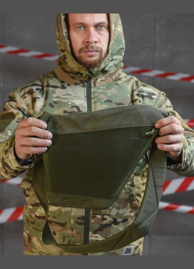 Тактическая мужская сумка через плечо олива No Brand (322403077)