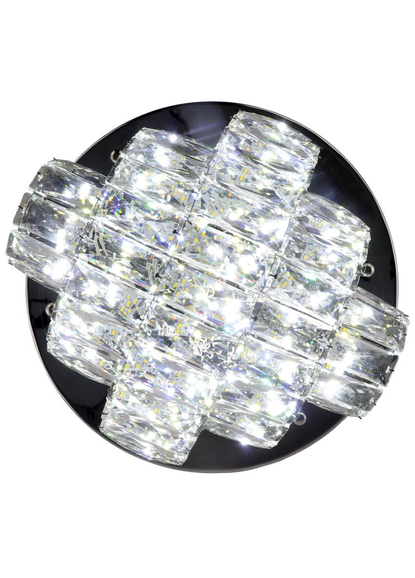 Люстра стельова кришталева LED з пультом 25679 Хром 19х35х35 см. Sunnysky (364494606)