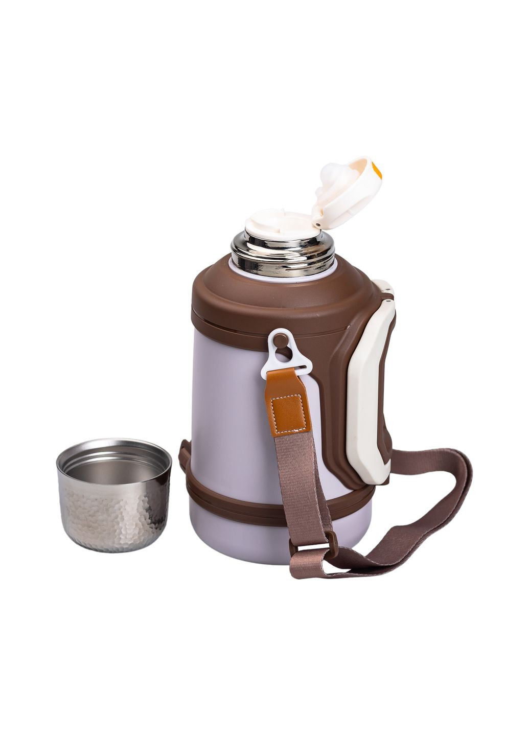 Термос для туризма Vacuum Cup 1,5 л с флип крышкой и складными ручками, Yiwu (328441310)