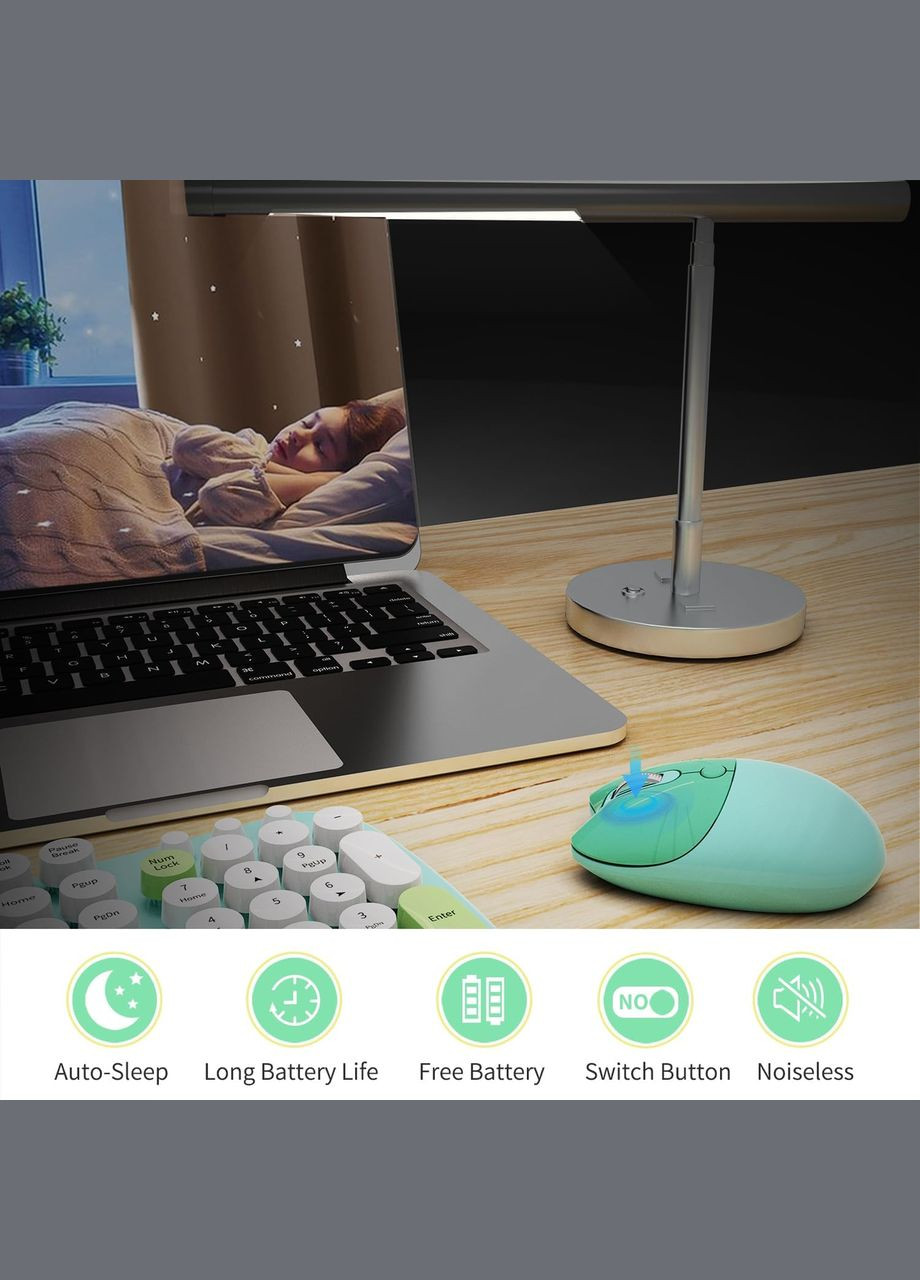 Комплект беспроводной VHG Geezer Turquoise, клавиатура + мышь Том.М (328924870)