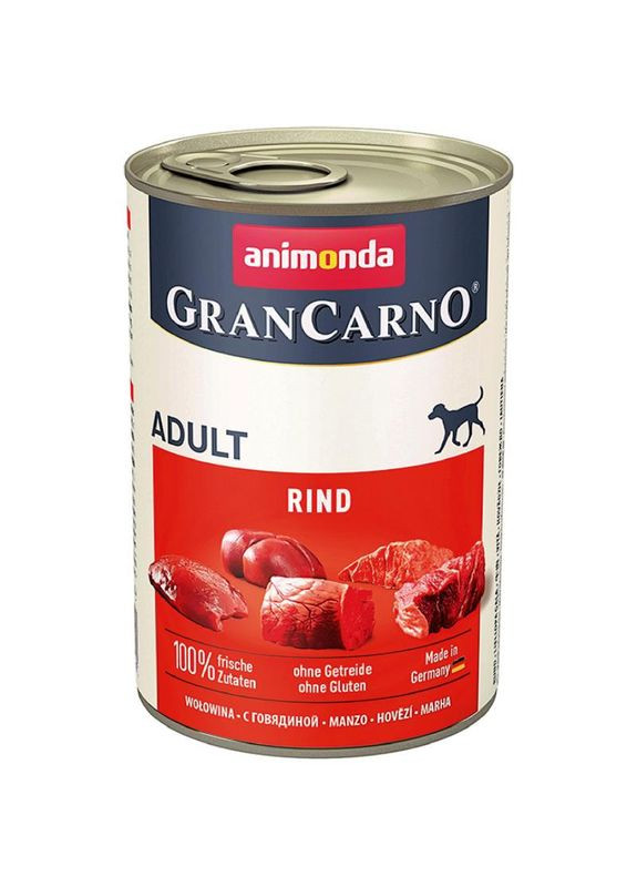 Вологий корм GranCarno для дорослих собак з яловичиною 400 г Animonda (280901161)
