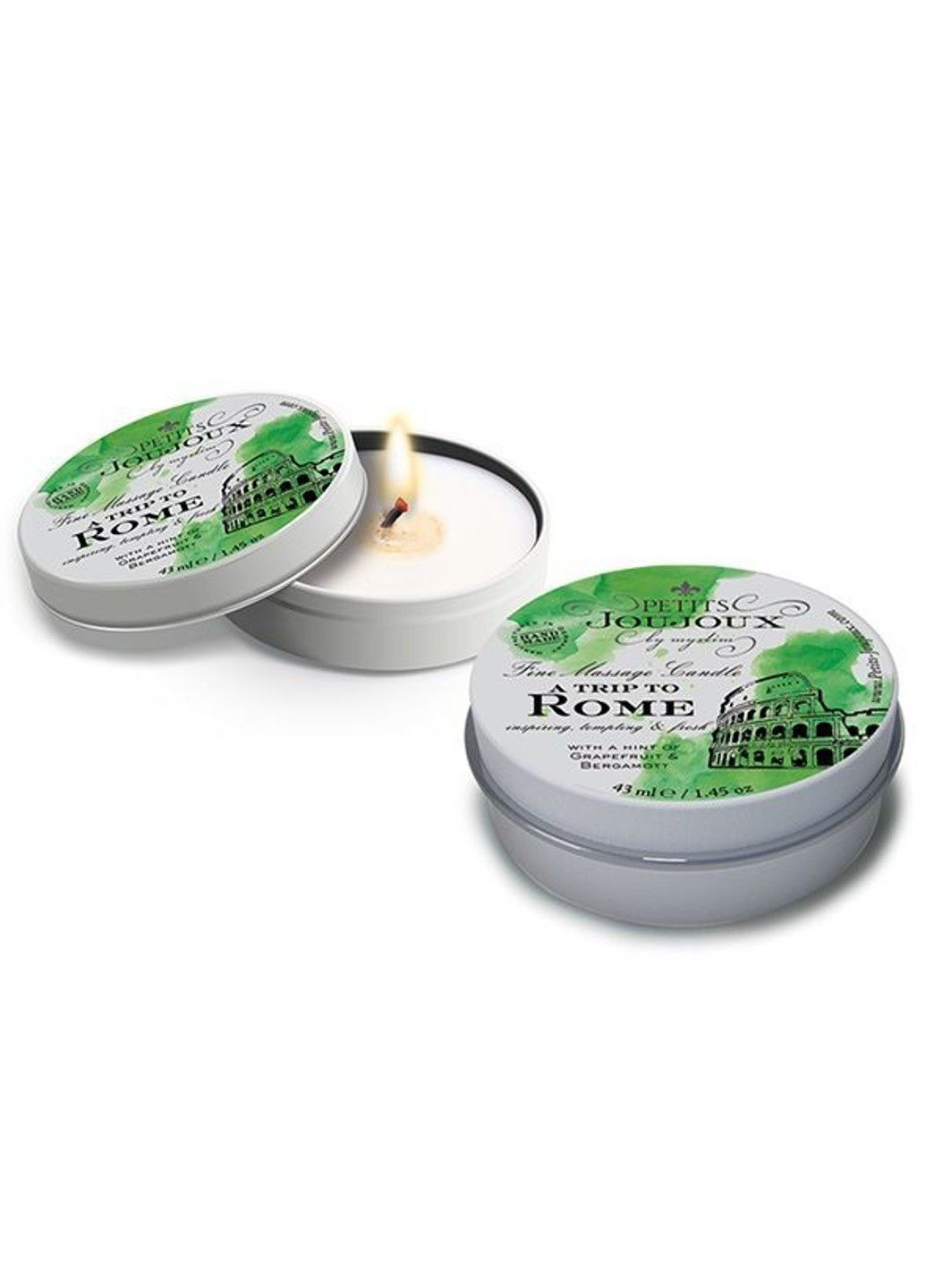 Массажная свеча Rome Grapefruit and Bergamott 43 мл с афродизиаками Petits Joujoux (298748342)