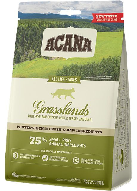 Сухой корм для кошек всех пород Grasslands Cat 340 г (a64234) Acana (364788040)