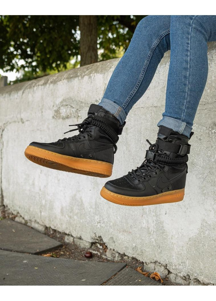 Чорні Осінні кросівки чоловічі nike special fled air force 1 black beige найк No Brand